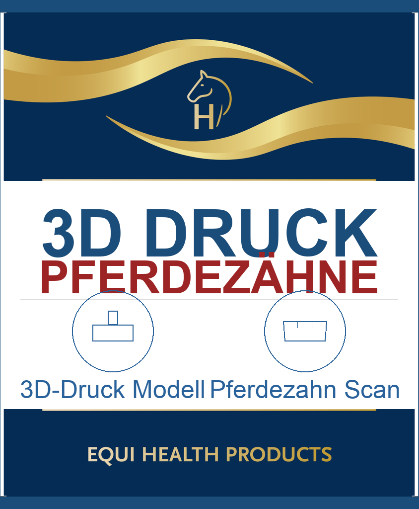 3D Druck Pferdezähne Label